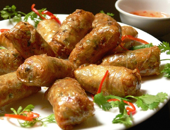 A plate of Fried Spring Roll