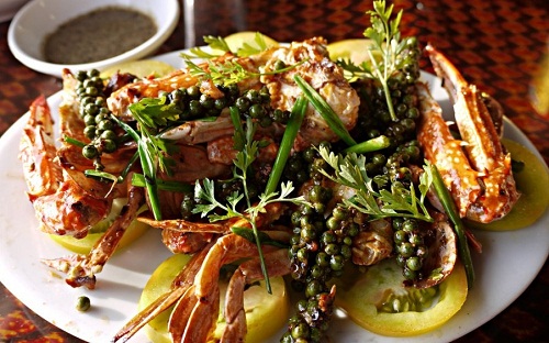 Fried Kep crab in Kampot pepper sauce