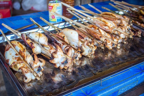 Grilled squids