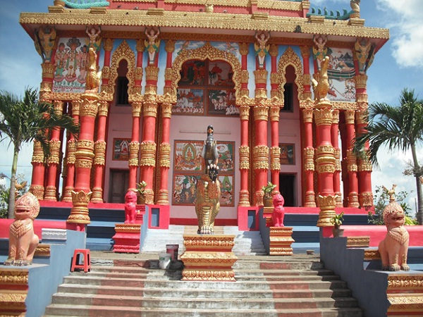 The front of the temple