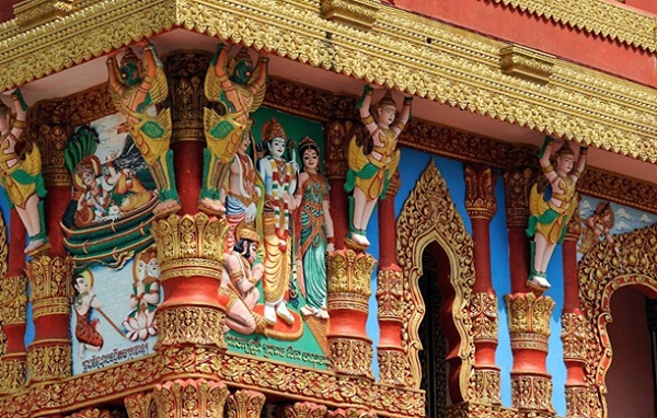 Unique decorations in the Ghositaram temple