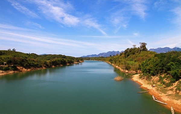 A picturesque scenery of the Mekong River in Laos