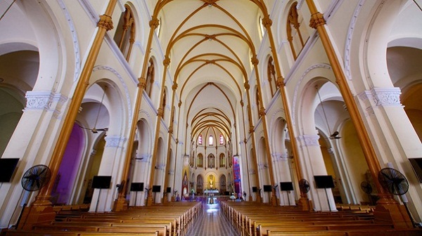 Inside of the church in Ho Chi Minh City