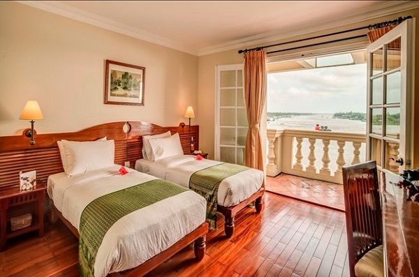 Rooms are beautifully decorated and offer river views