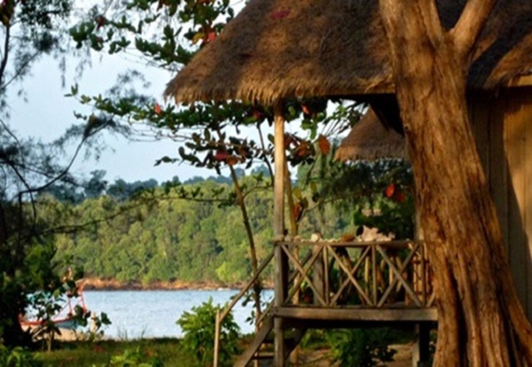 Views of the Cambodian coast at Koh Thmei Resort