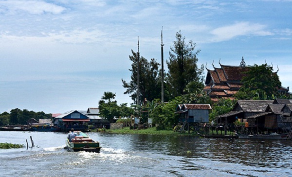 Mean of transportation in floating village are mainly boat and canoe