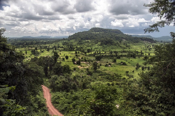 The mountainous scenery of the Kulen from above