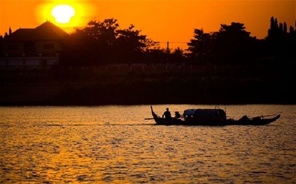 Sunset at Mekong is so magnificent and peaceful