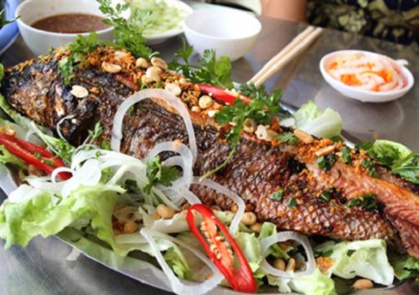 Grilled snakehead fish