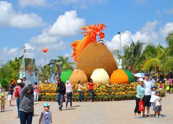 A symbol of coconut at the Coconut Festival, Ben Tre