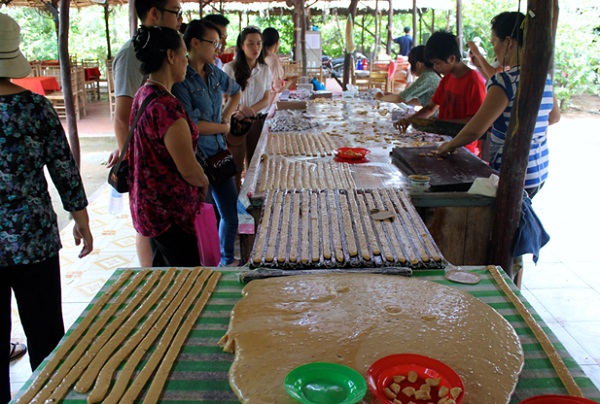 A coconut candy factory