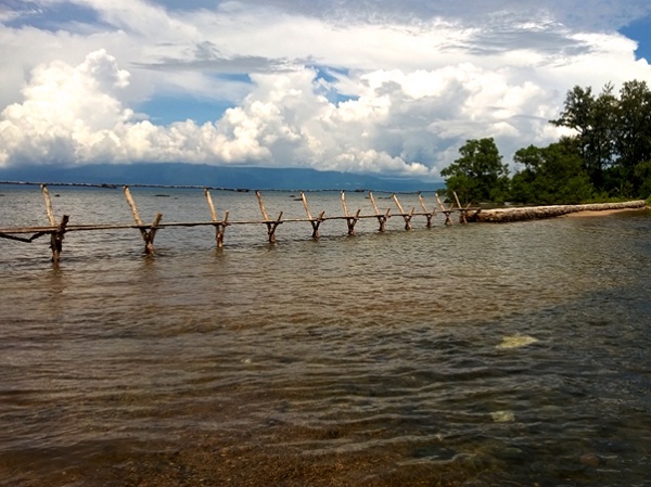 Unique bridge to Hon Mot