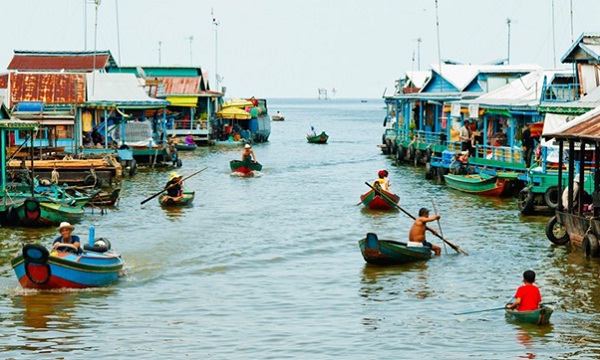 River life in the Mekong River