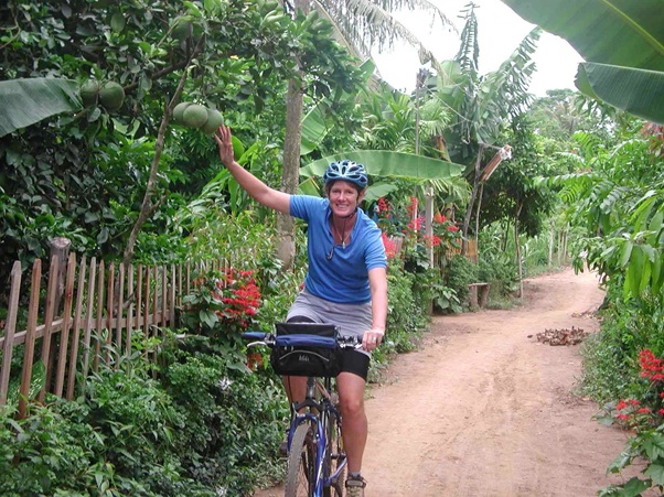 The scenic landscape in the Mekong