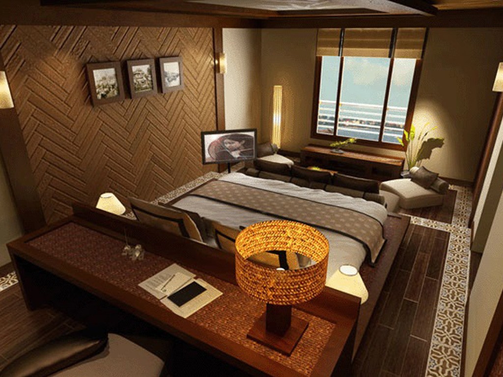 The arrangement of bedroom on AV Amalotus Boat