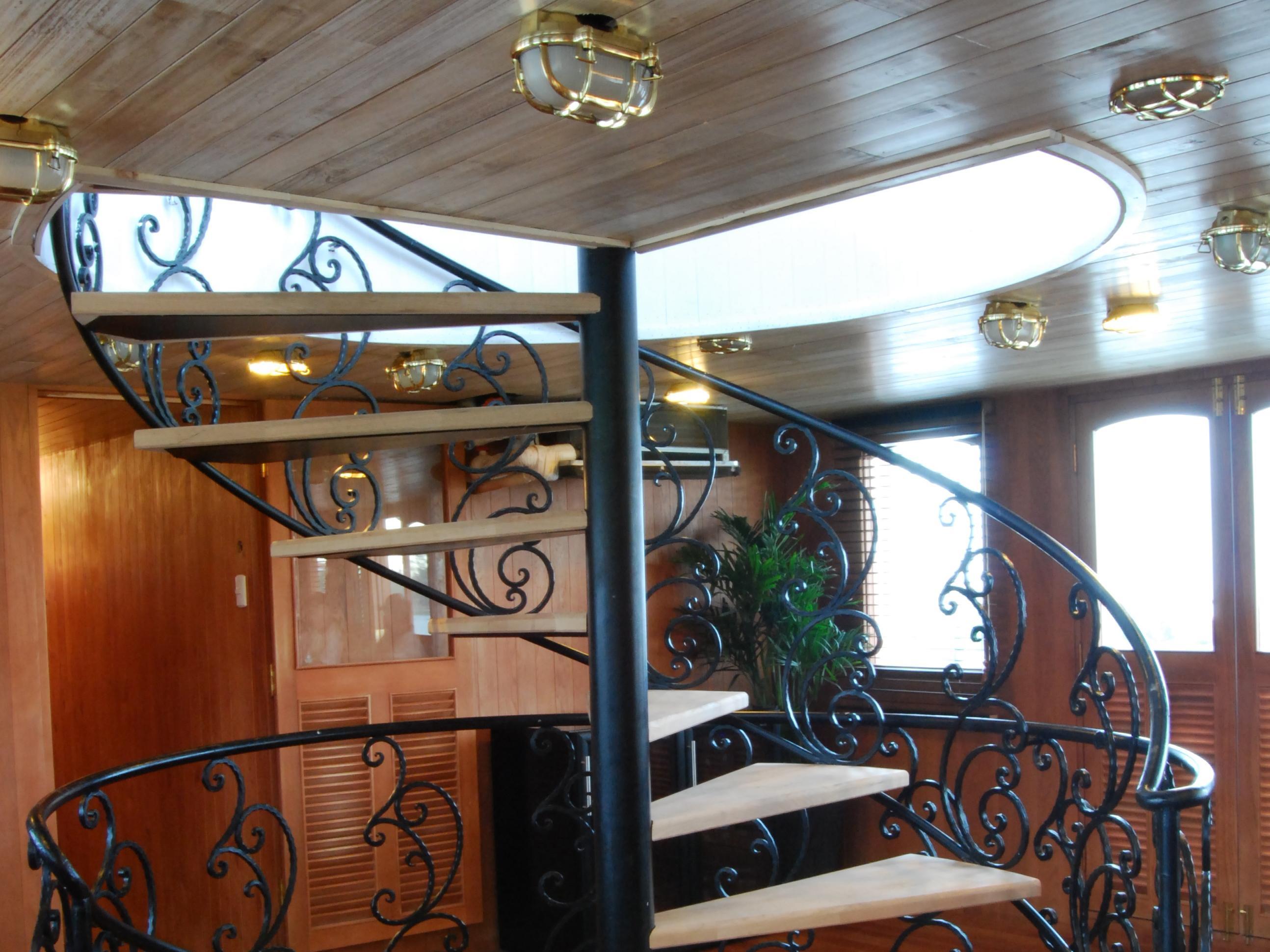 The unique style of the stairs on L’amant Cruises