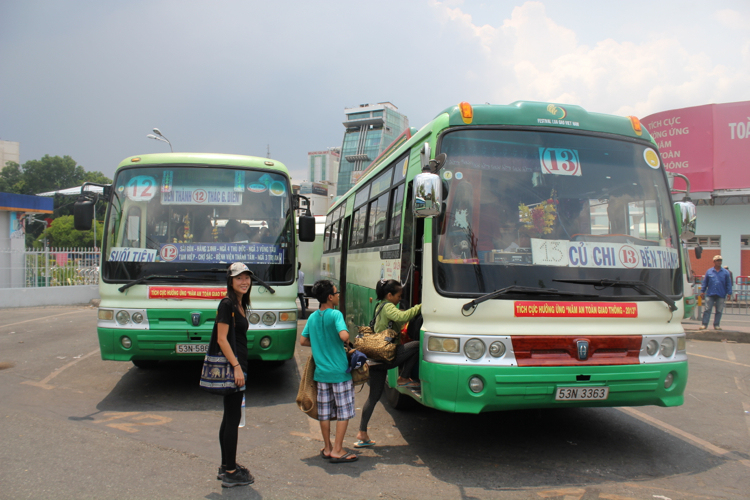 Public bus to Cu Chi Tunnels