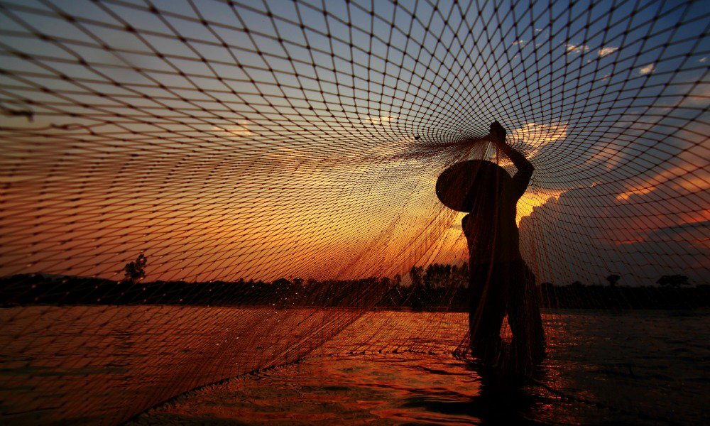 The casting people living along the Mekong River