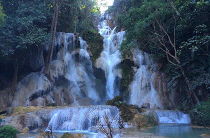 The magnificent beauty of Kuang Si Waterfall