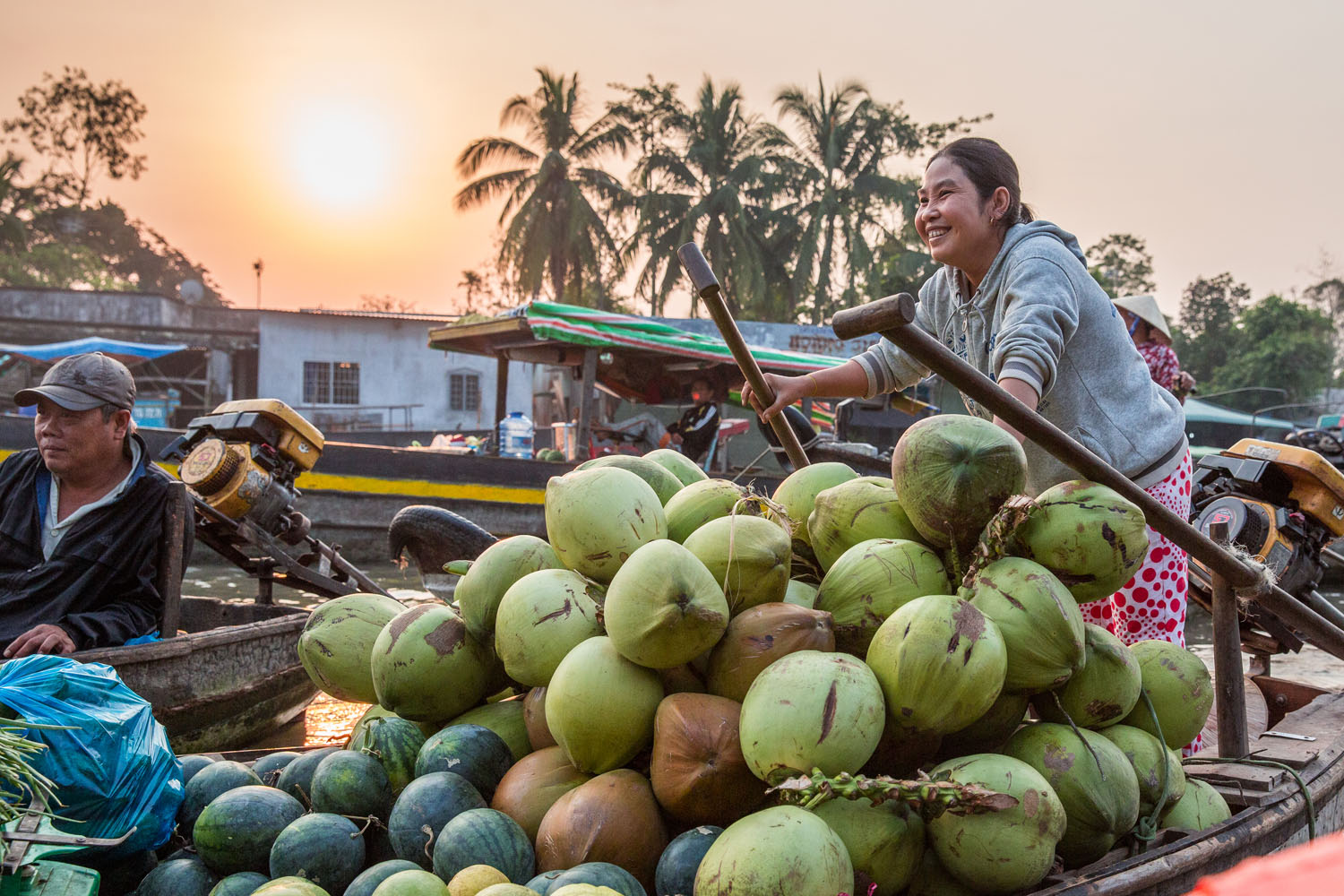 A visit to colorful floating market