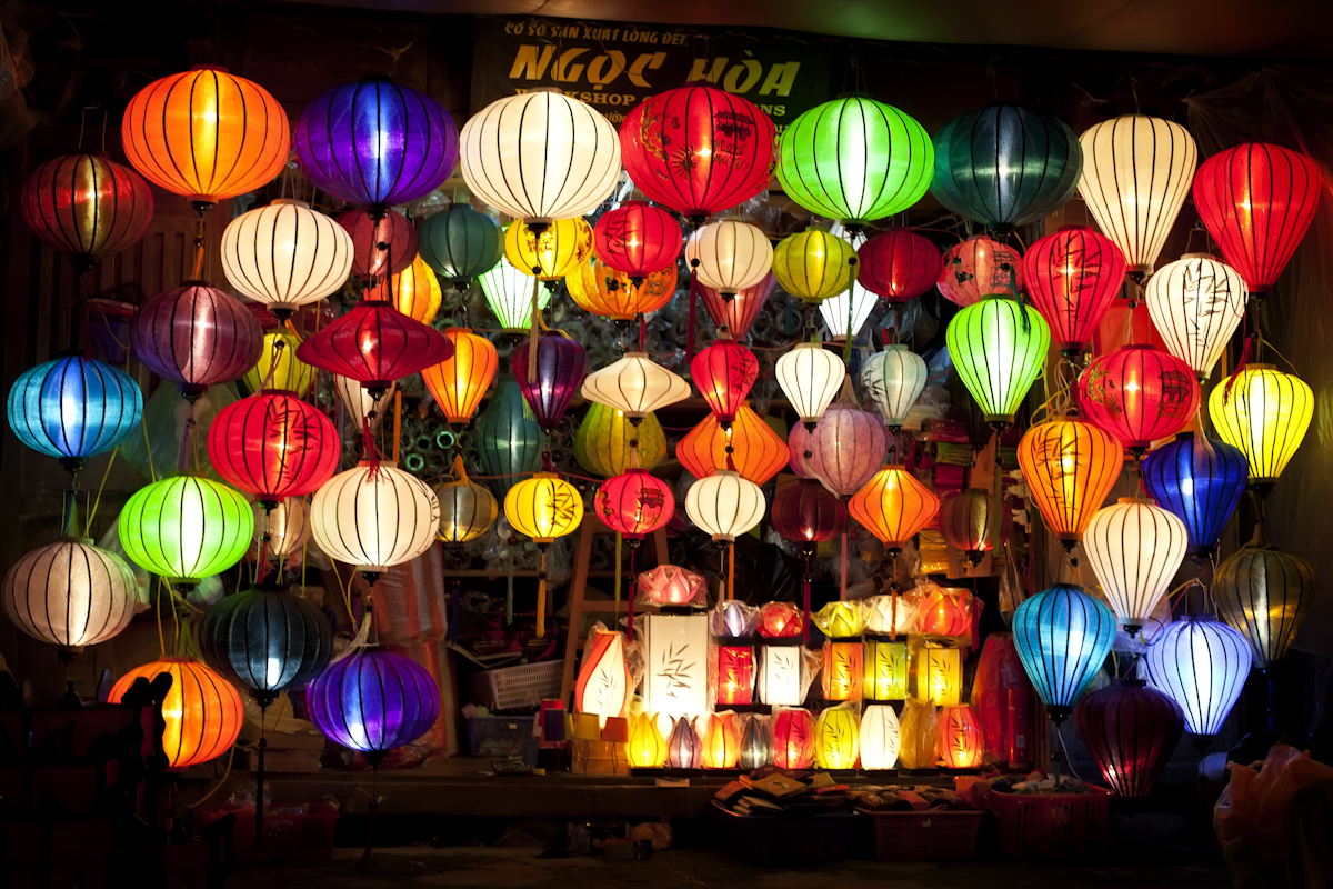 Colorful lantern in Hoian Ancient town 