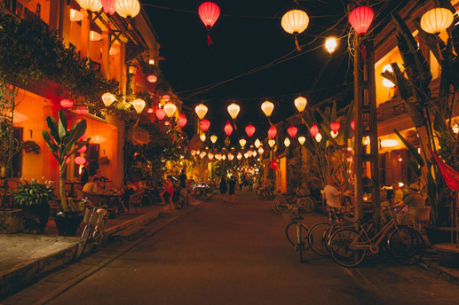 Tranquil Hoian Ancient town at night