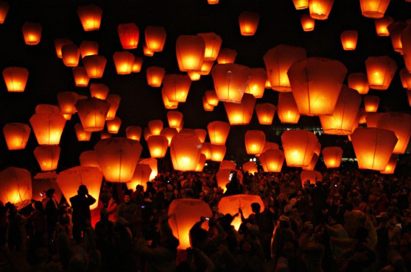 Water drop light ceremony