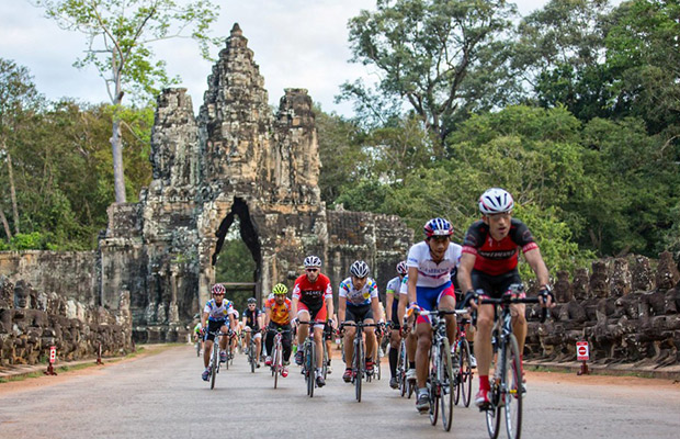 Cycling at Angkor Wat, Siem Reap