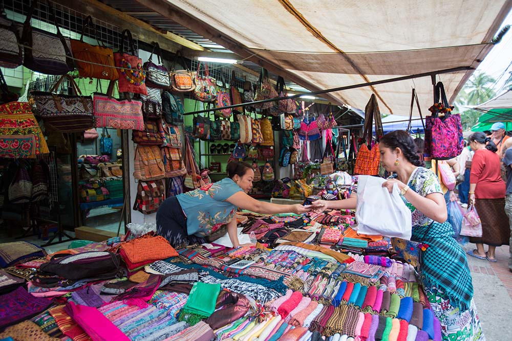 The outside section of Talat Sao morning market 