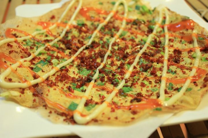 Grilled rice paper