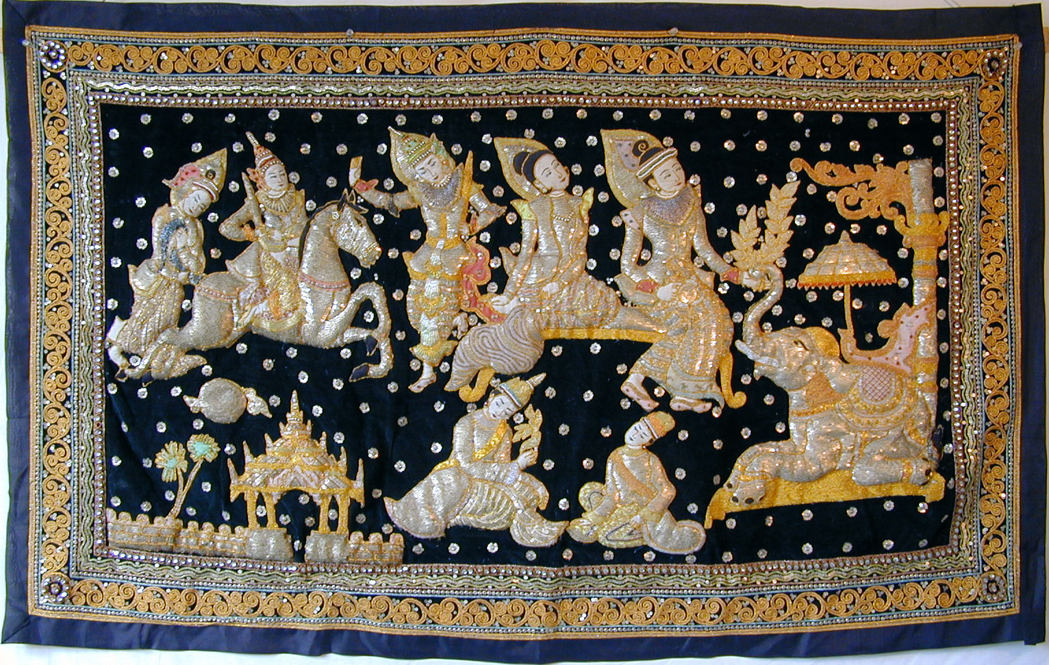 Burmese Embroidered Tapestries