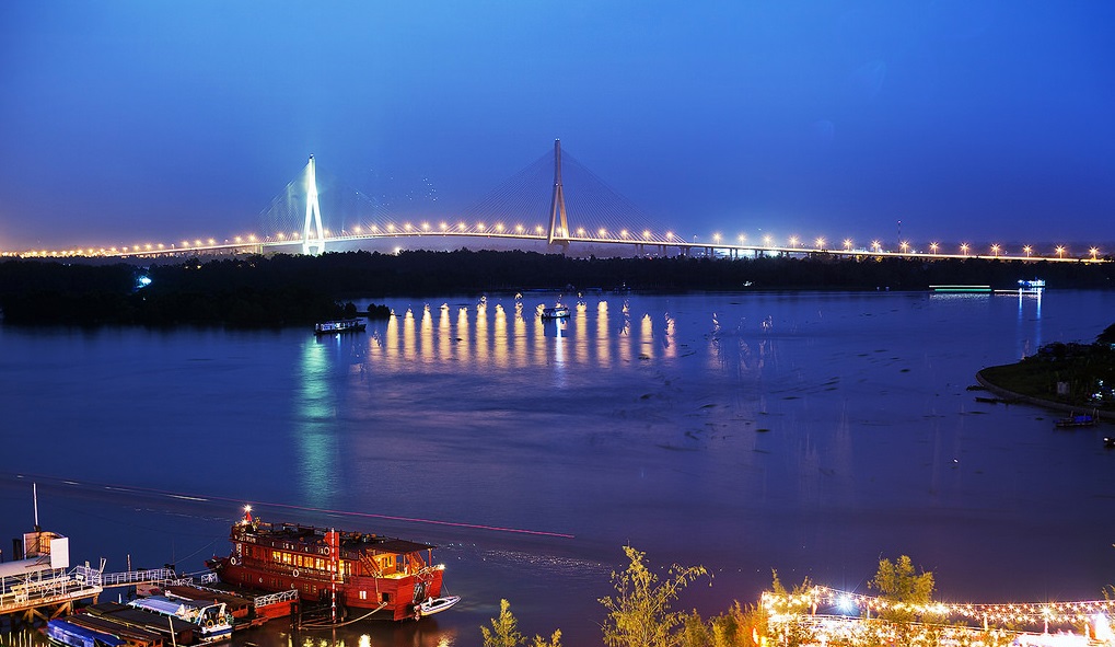 Ninh Kieu Harbor on Hau River in Can Tho