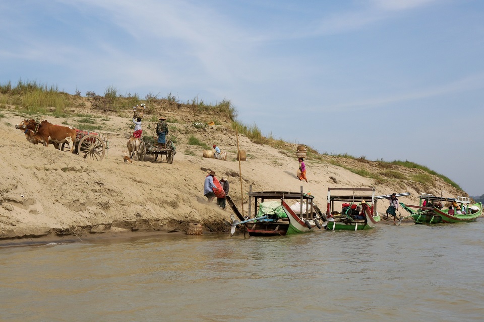 Irrawaddy river bank