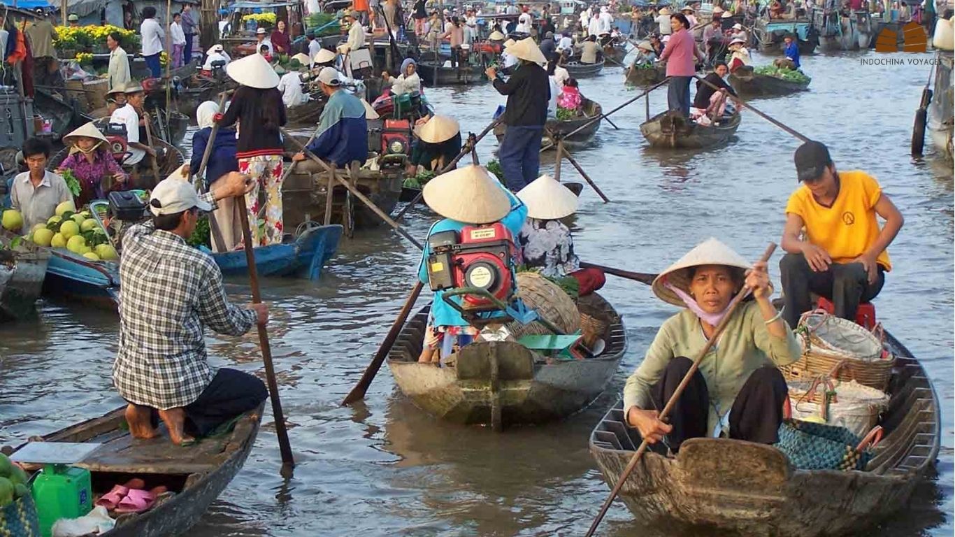 See the floating market in Mekong Delta cruise from Ho Chi Minh