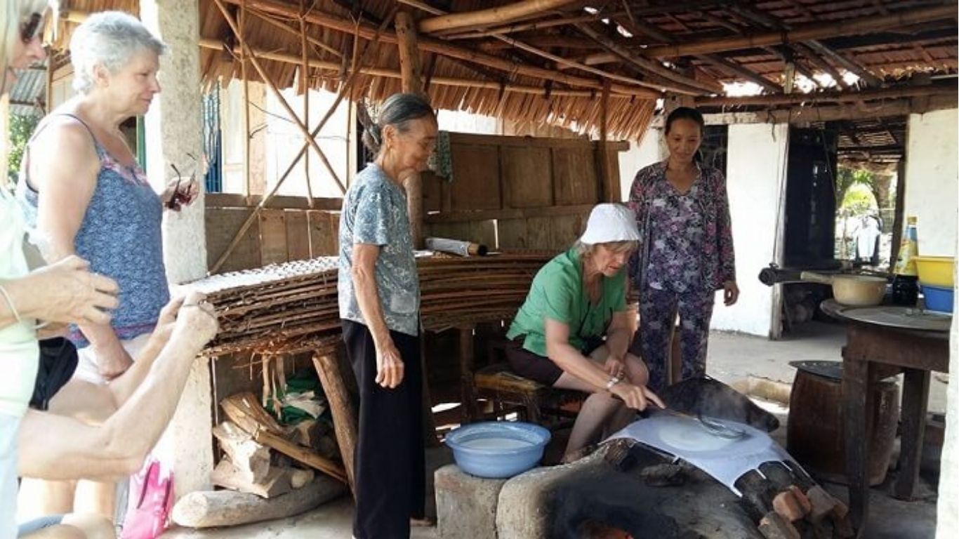 Rice paper-making workshop in Mekong Delta Vietnam