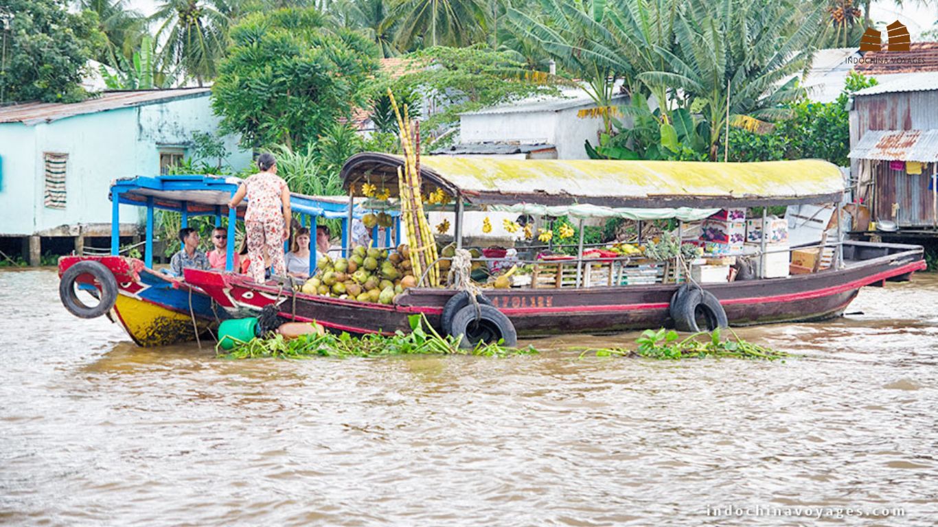 floating market in Mekong Delta