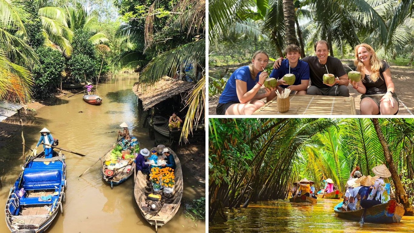 Ben Tre coconut canal boat tour private day trip from Ho Chi Minh City Mekong Delta Vietnam